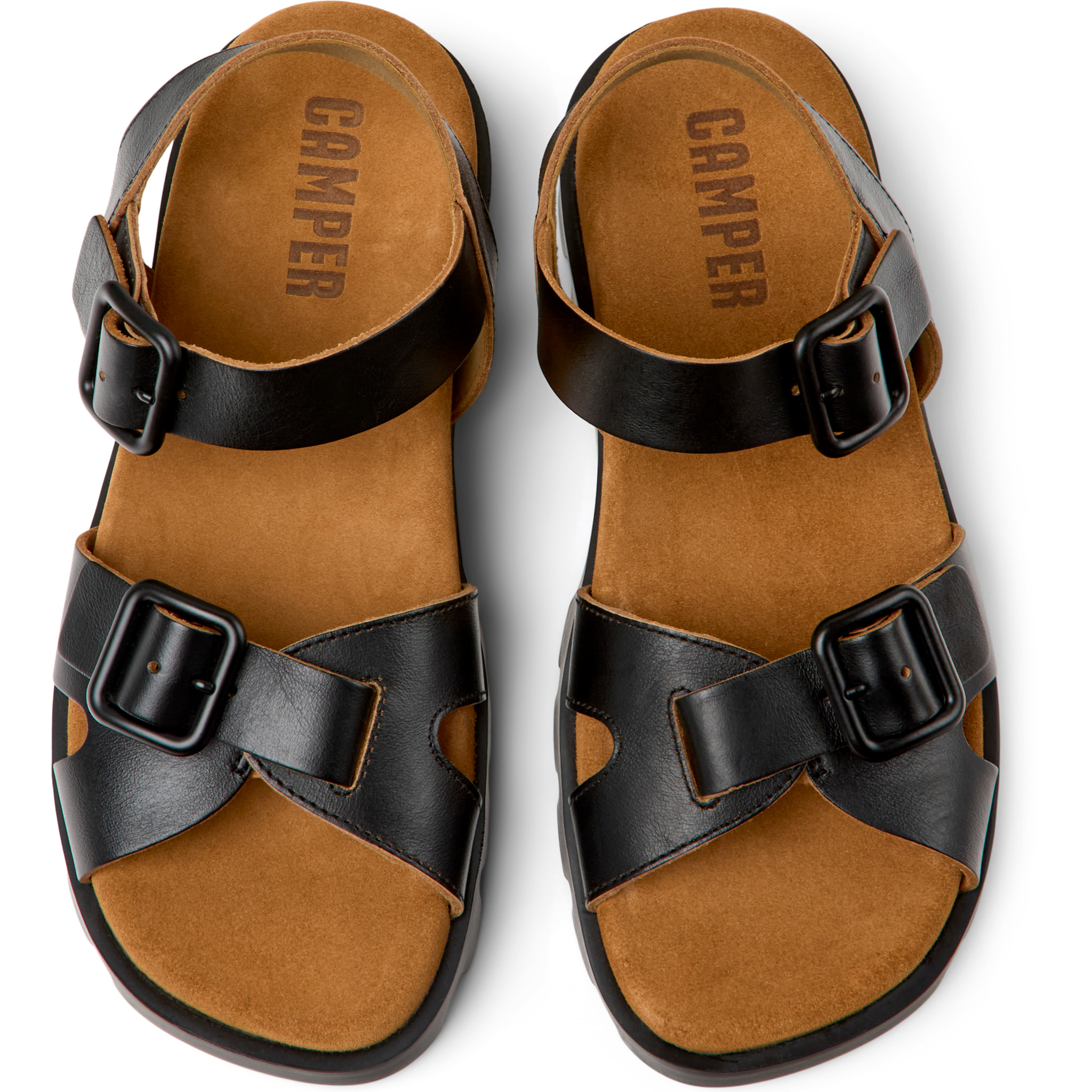Sandalias - CAMPER Brutus Sandal - Negro - Cuero liso