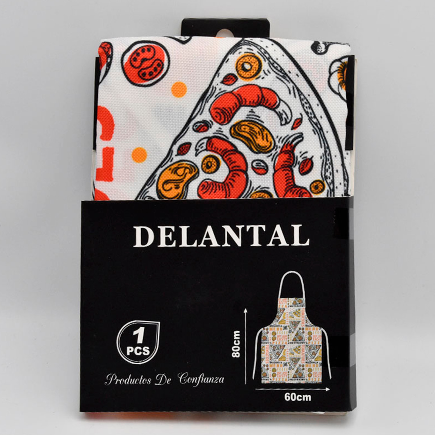 Grembiule regolabile design pizze 60x80 cm.