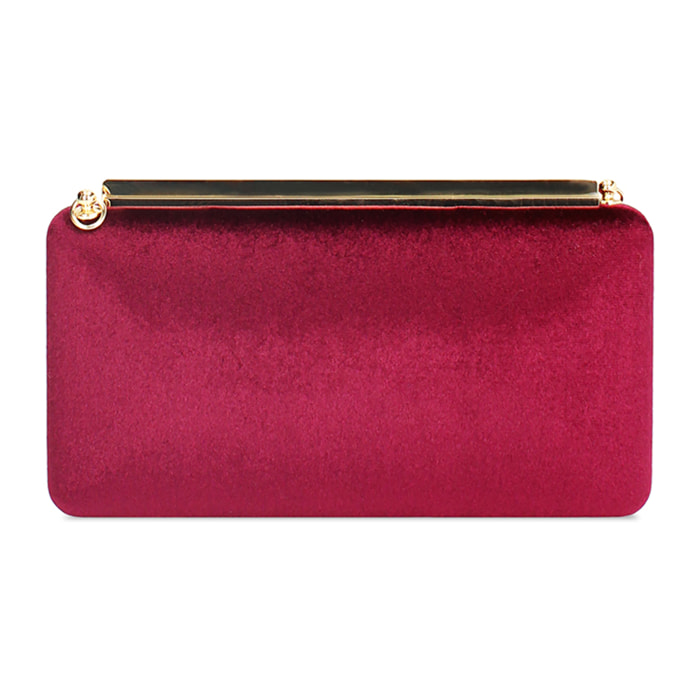 Clutch bordeaux in velluto