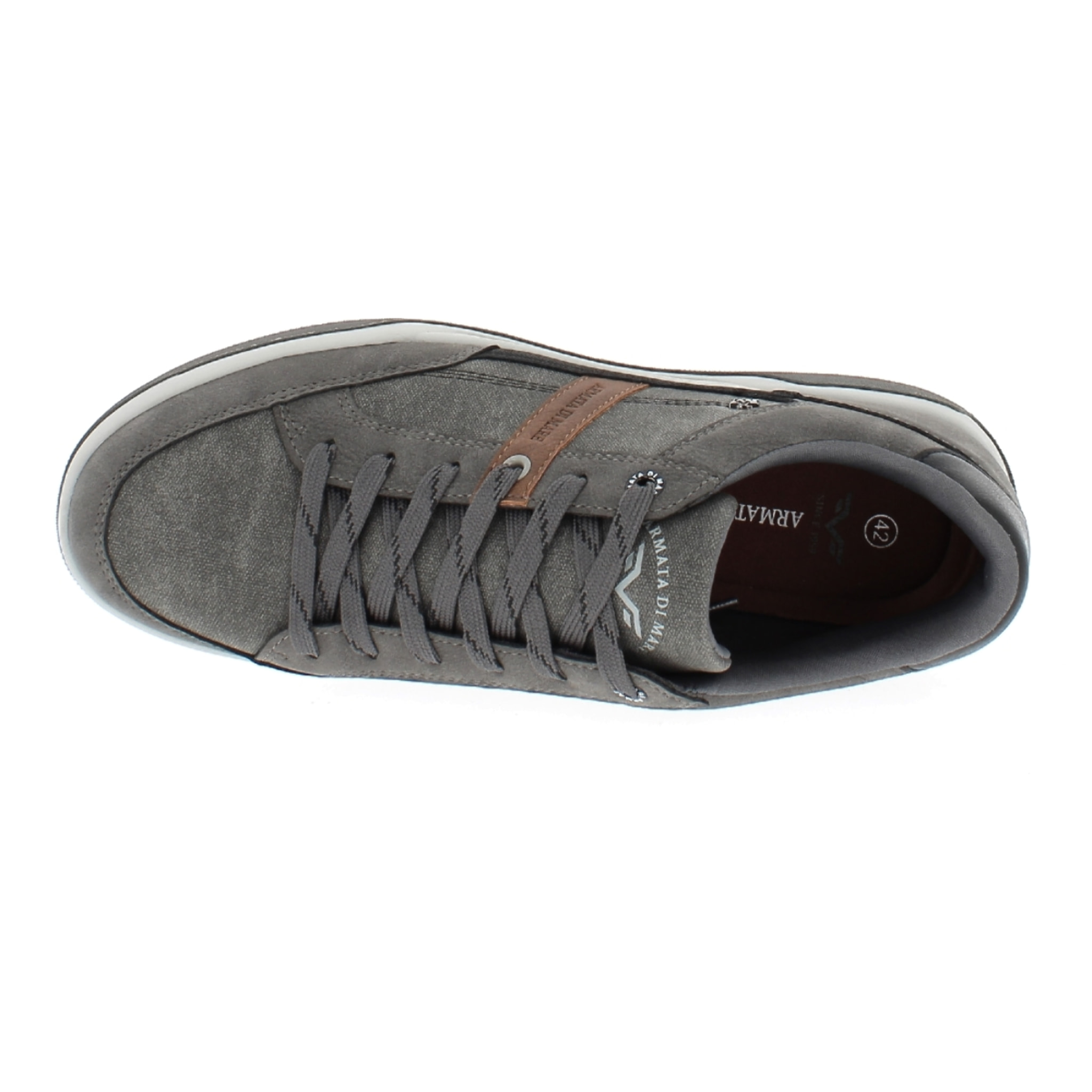 Armata di Mare Scarpe Uomo Sneakers Basse Stringate con Soletta Rimovibile in Memory Foam AMU W24M618 Grey