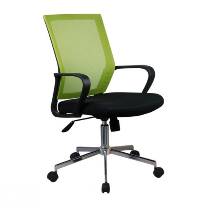 Chaise de bureau en mesh et dossier souple inclinable - 2 coloris - DACTYLO