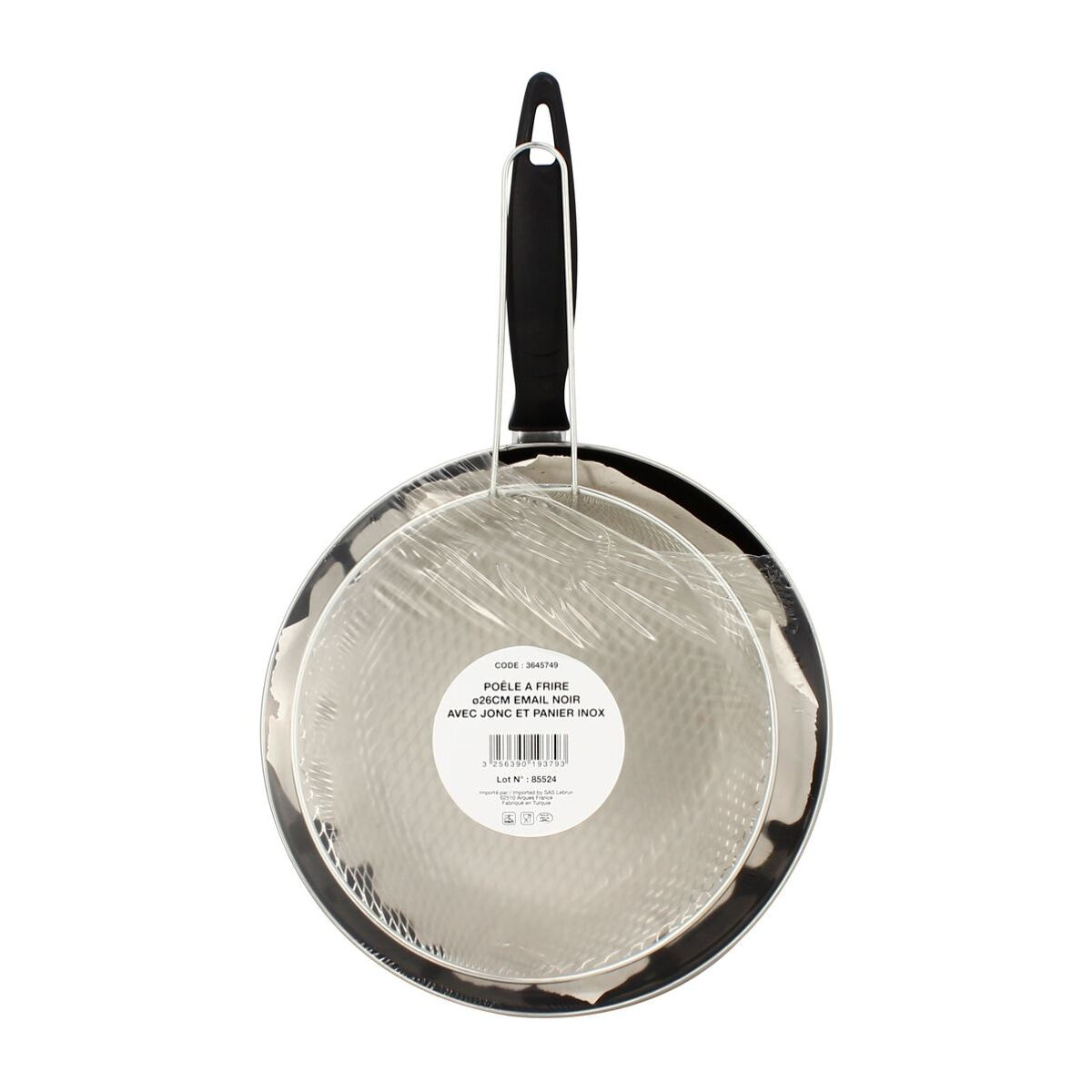 Poêle à frire émaillée noire 26cm