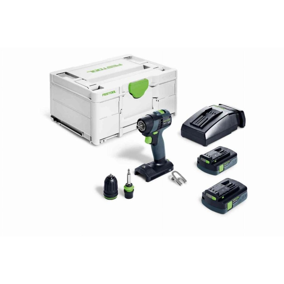 Perceuse-visseuse sans fil TXS 18 C 3,0-Plus - FESTOOL - avec 2 Batteries 18V 3.0 AH - Systainer - 576895