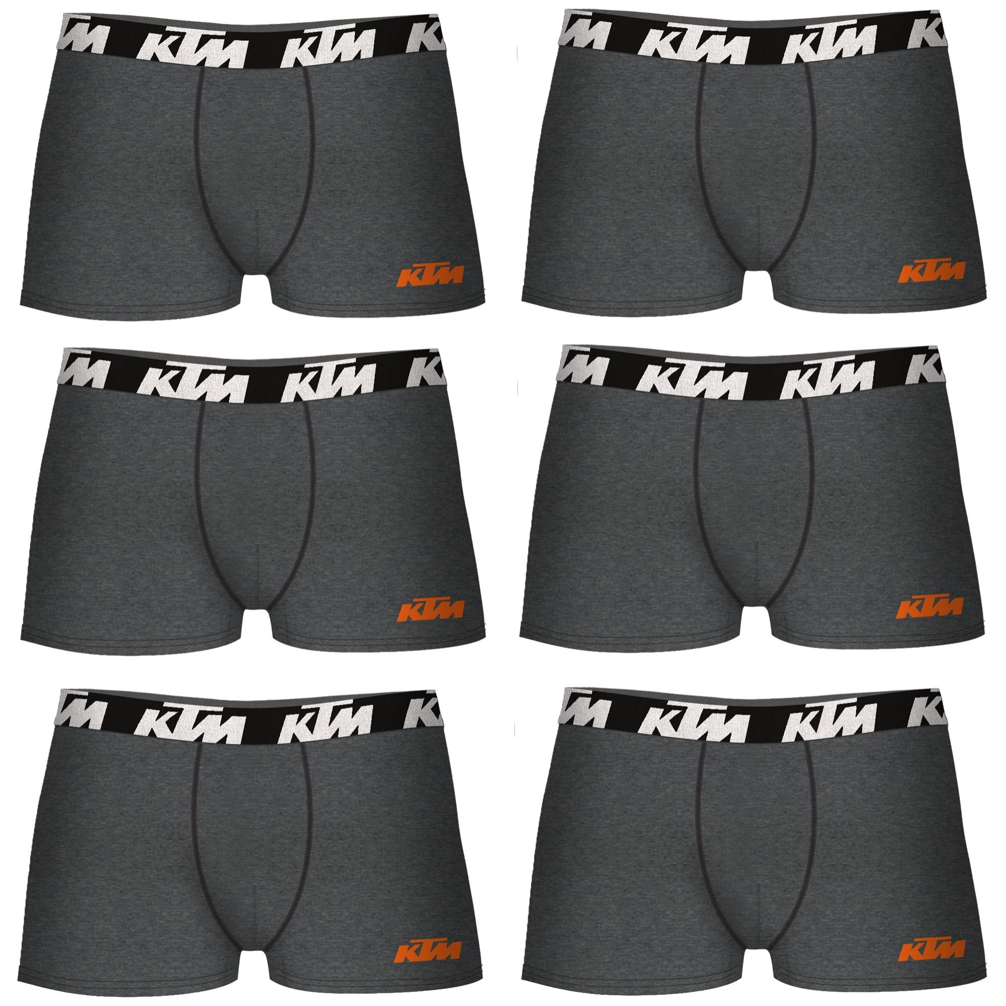 Set de 6 calzoncillos bóxer ktm gris osucuro