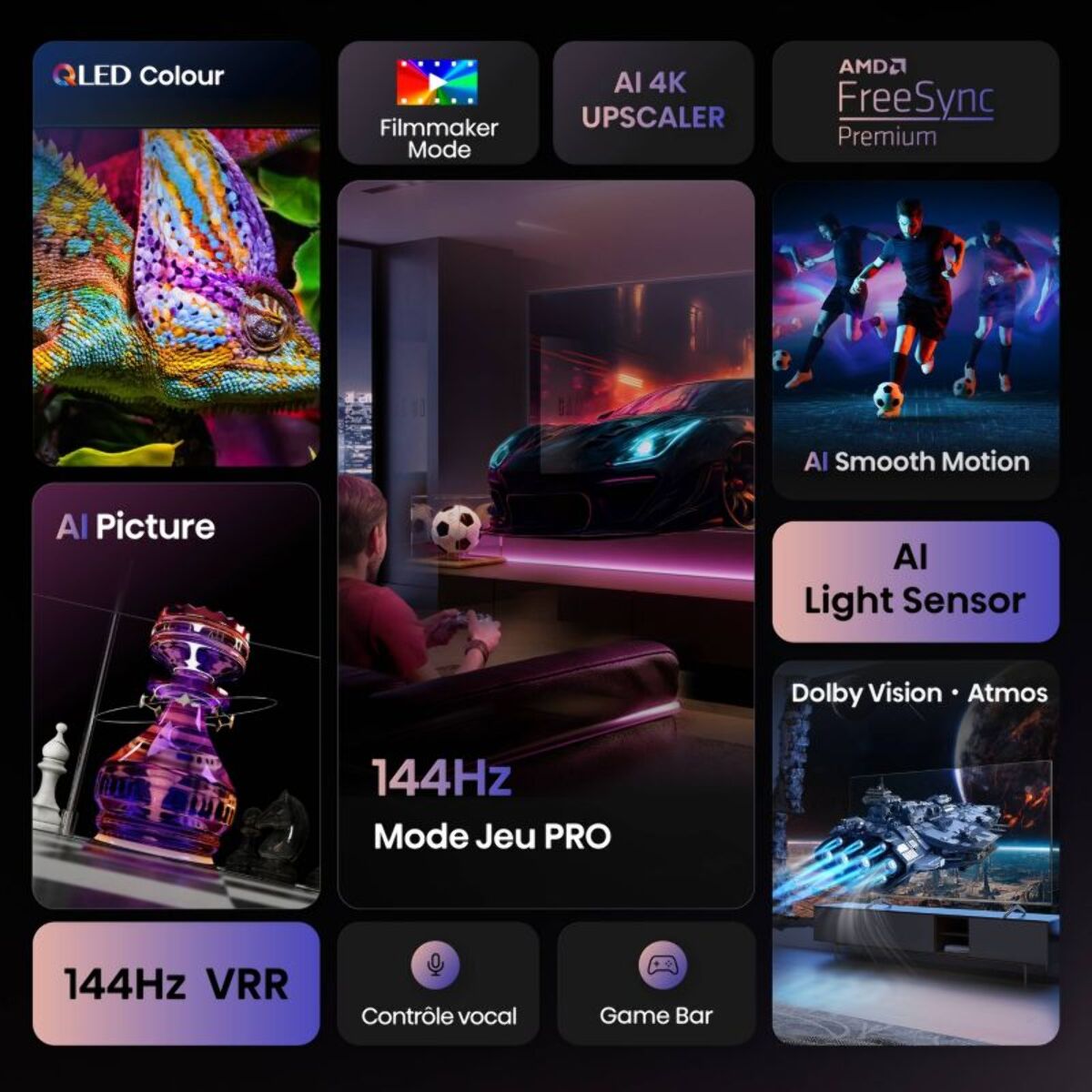 TV QLED HISENSE 55E79Q PRO-55 pouces (139cm)