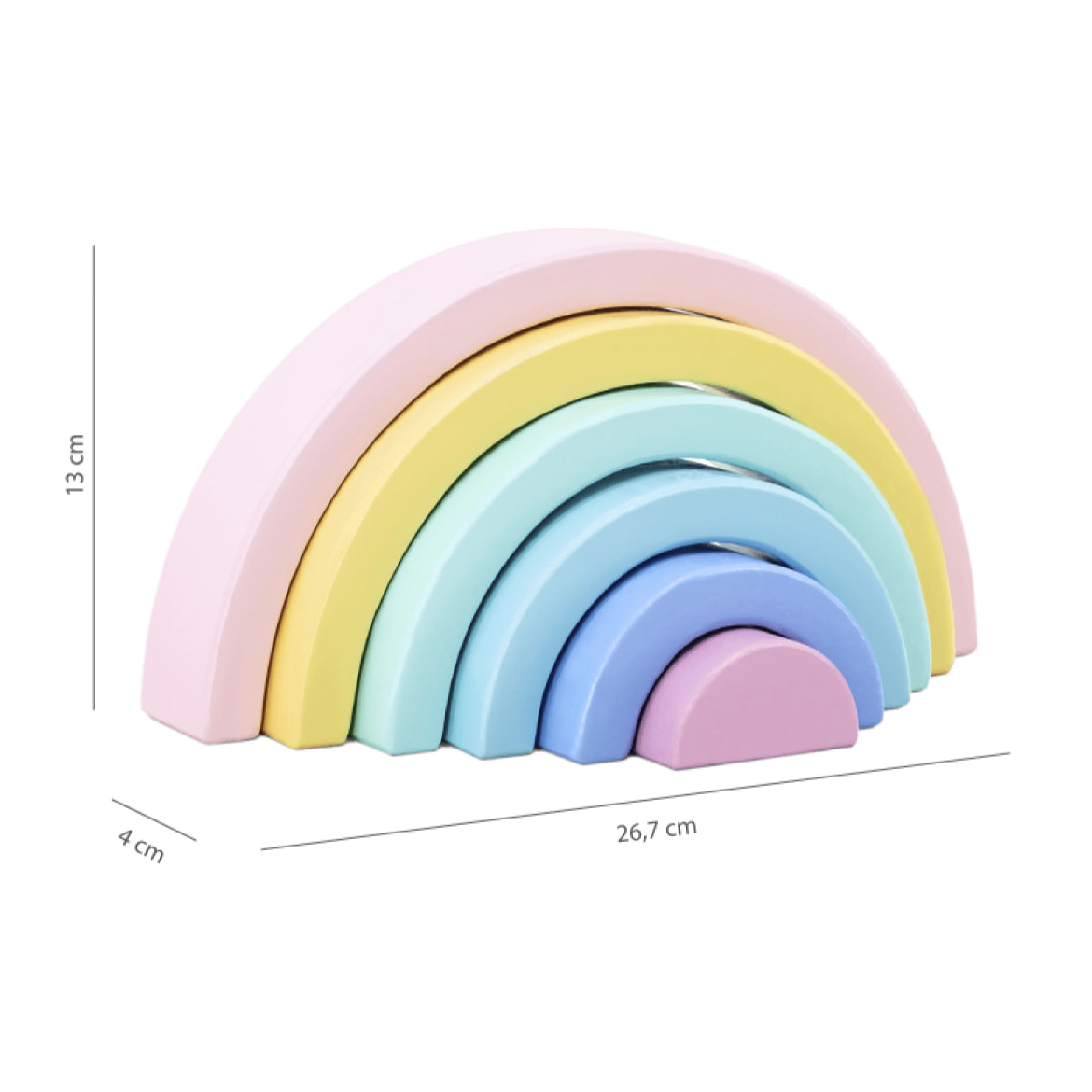arcoíris Waldrof de madera para niños