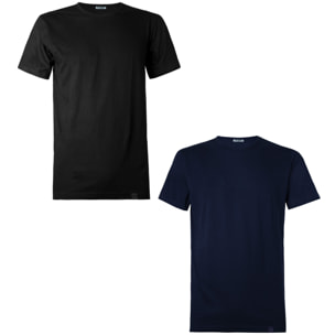 T-shirt in 100% Cotone Navigare Art.813 Conf. 2 pz Girocollo Ass (1 Nero 1 Blu)