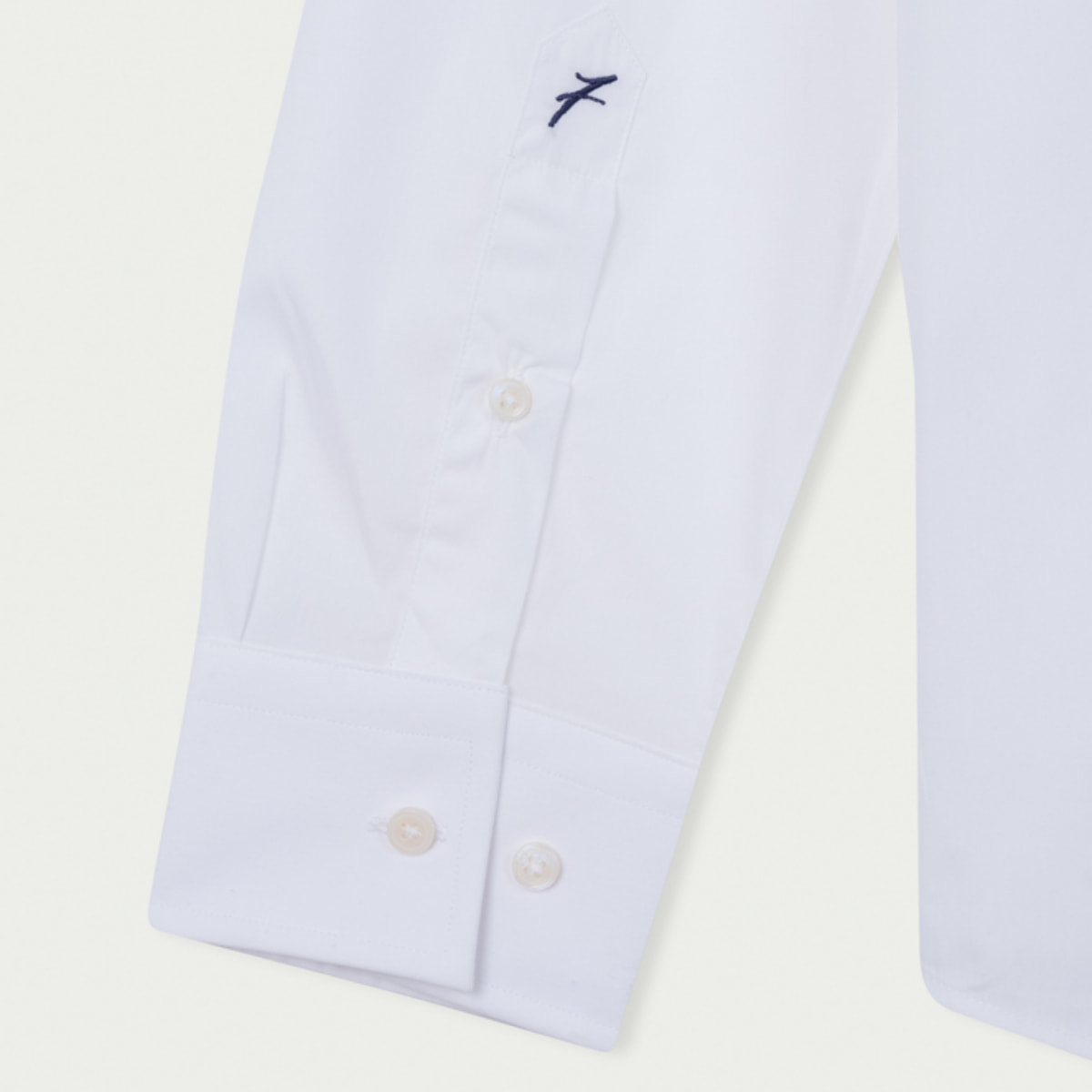 Camicia Uomo 1 Bottone Italiano Slim Popeline stretch Unito Bianco
