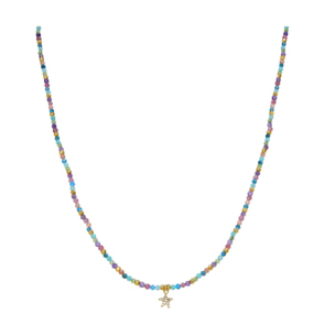 Collar Estrella acabado oro amarillo 18k