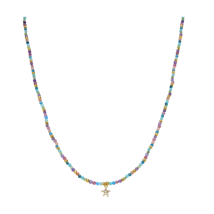 Collar Estrella acabado oro amarillo 18k