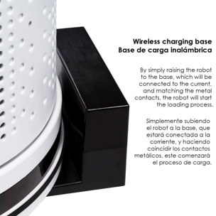 DAM Robot purificatore d'aria con formaldeide, anioni, TVOC ed eliminazione del 99,97% dei batteri. 31x31x47 cm. Colore bianco