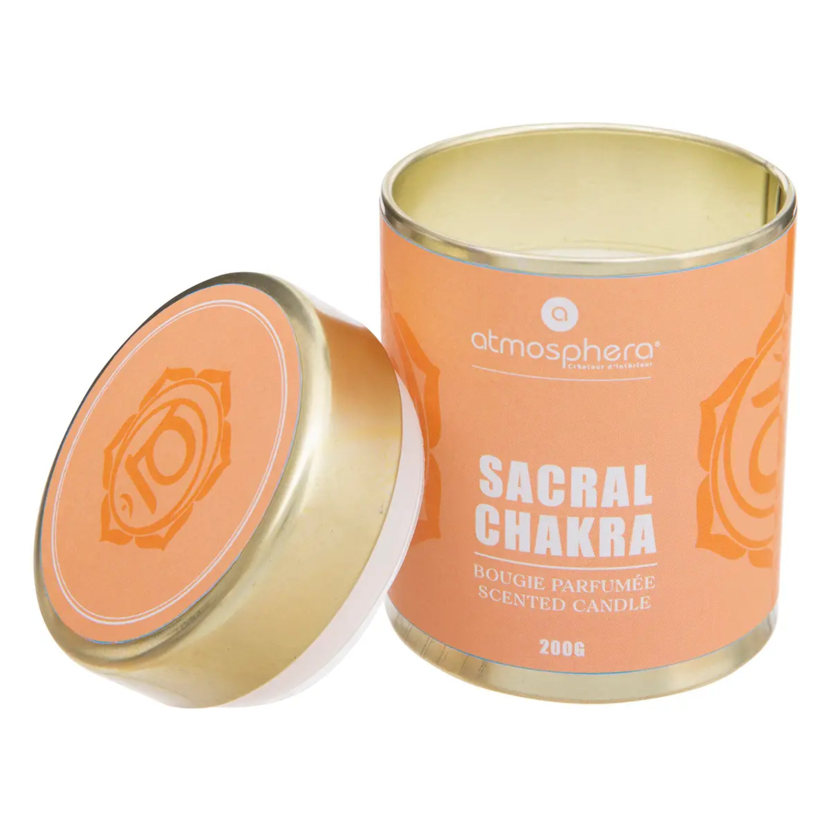 Bougie parfumée "Chakra" - chakra sacré - 200g