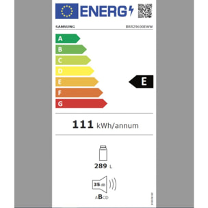 Réfrigérateur 1 porte encastrable SAMSUNG BRR29600EWW/EF