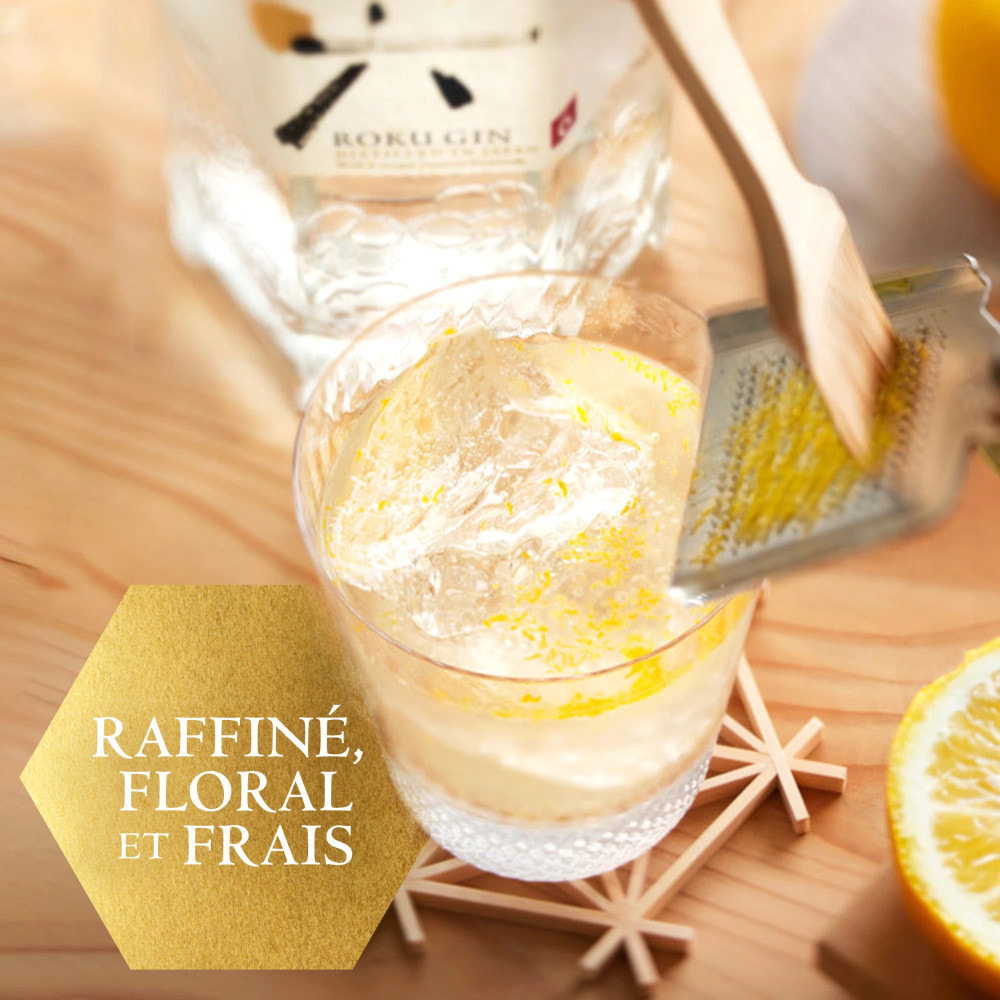 Roku Gin Craft Japonais - Gin aux 6 Botaniques Japonaises| 43% vol | 70cl