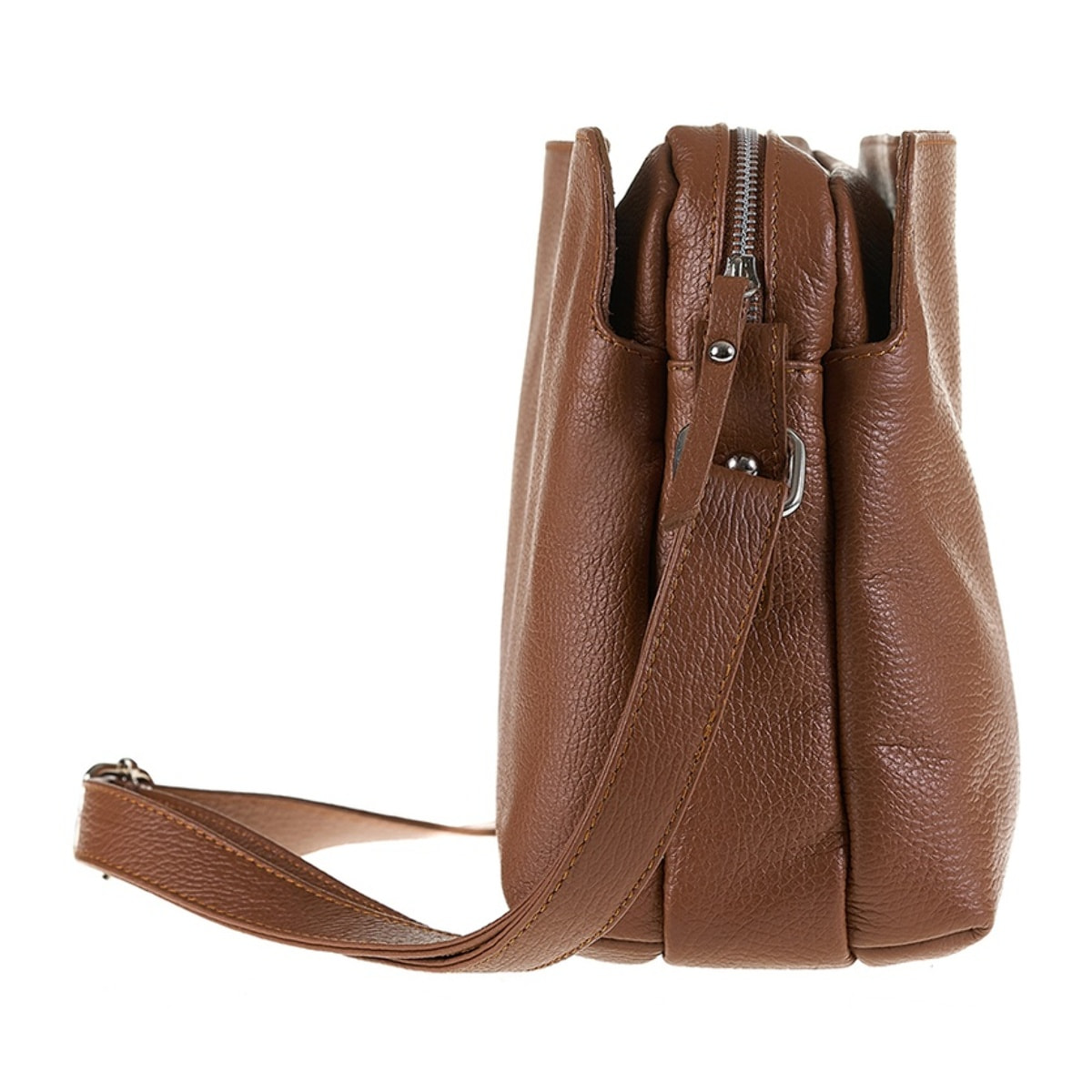 Borsa a tracolla da donna Made in Italy - Modello Aralia Lux - 100% pelle - 30.0 x 23.0 x 13.0 cm