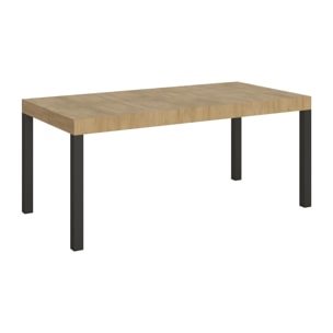 Table extensible 90x200/304 cm Everyday Chêne Nature cadre Anthracite
