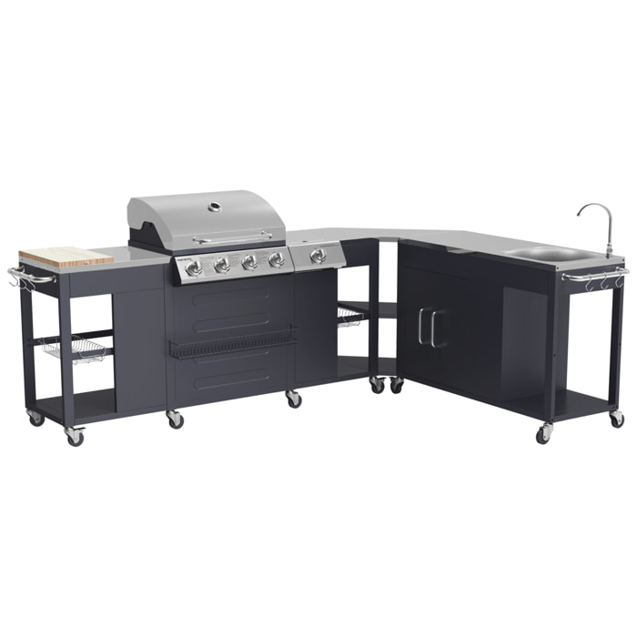 Cuisine d'angle d'extérieur TEXAS - 4+1 brûleurs