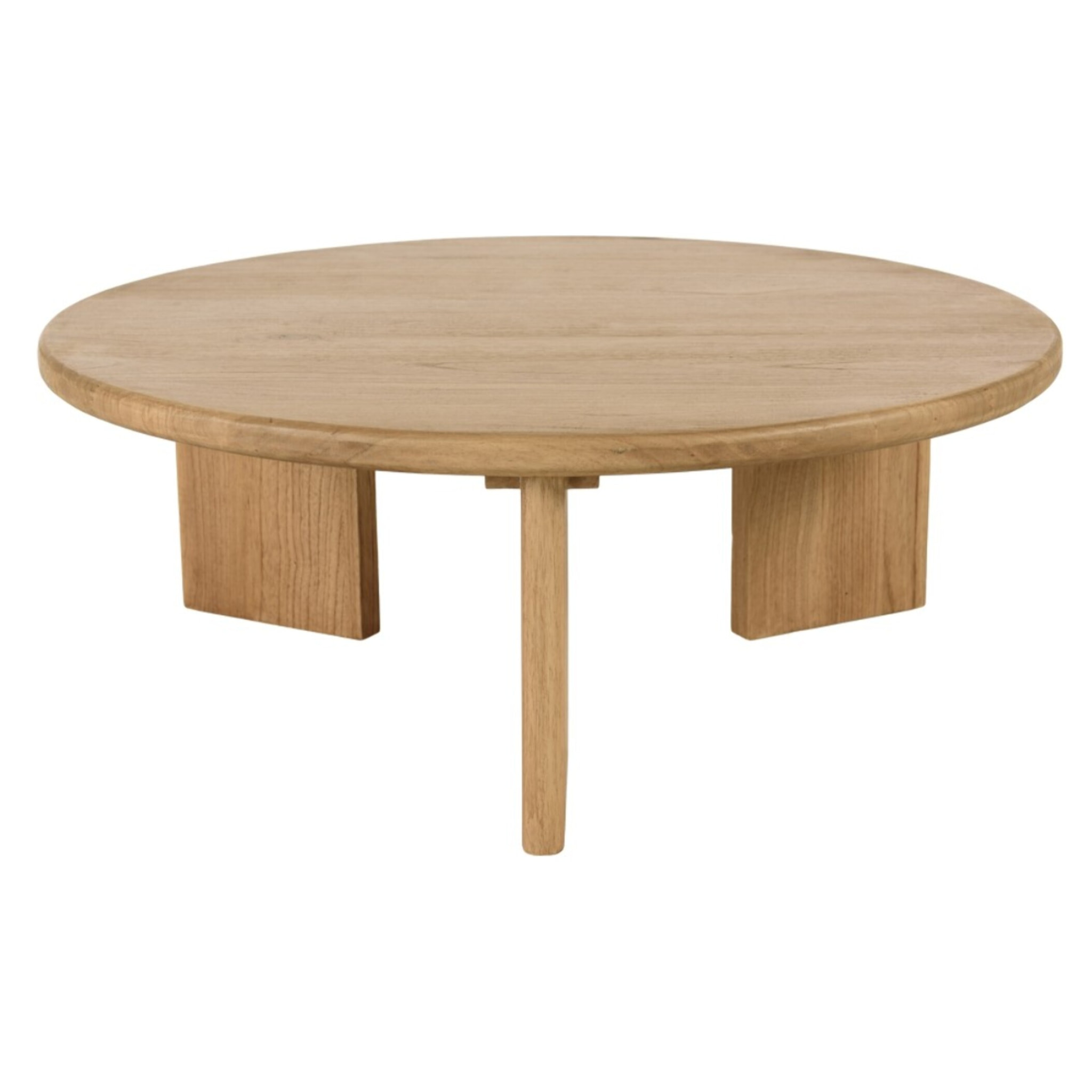 AMY - Table basse ronde 80cm en bois de mindi AMY