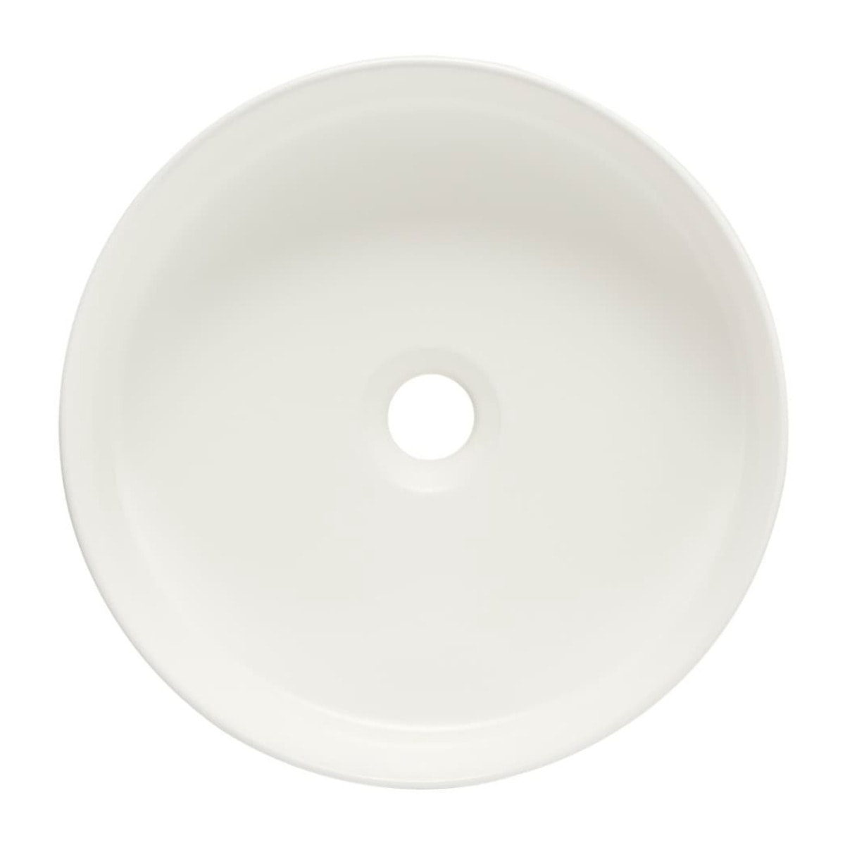 Mood vasque à poser ronde 36x36 cm sans trou de robinetterie ni trop-plein, blanc (SATM3636MW)