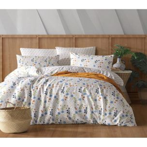 Parure housse de couette et taie(s) d'oreiller coton imprimé
