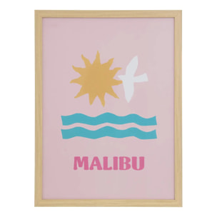 Affiche encadrée Libe 30x40cm "Malibu"
