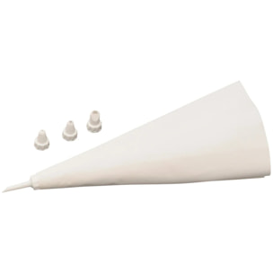 Poche à douille réemployable et 4 embouts plastique 31 cm Zenker Smart Pastry