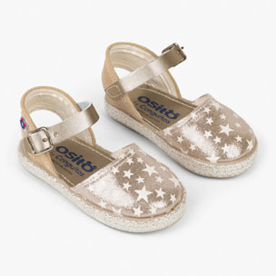 Conguitos - Sandali estivi in juta con zeppa per ragazza comodi