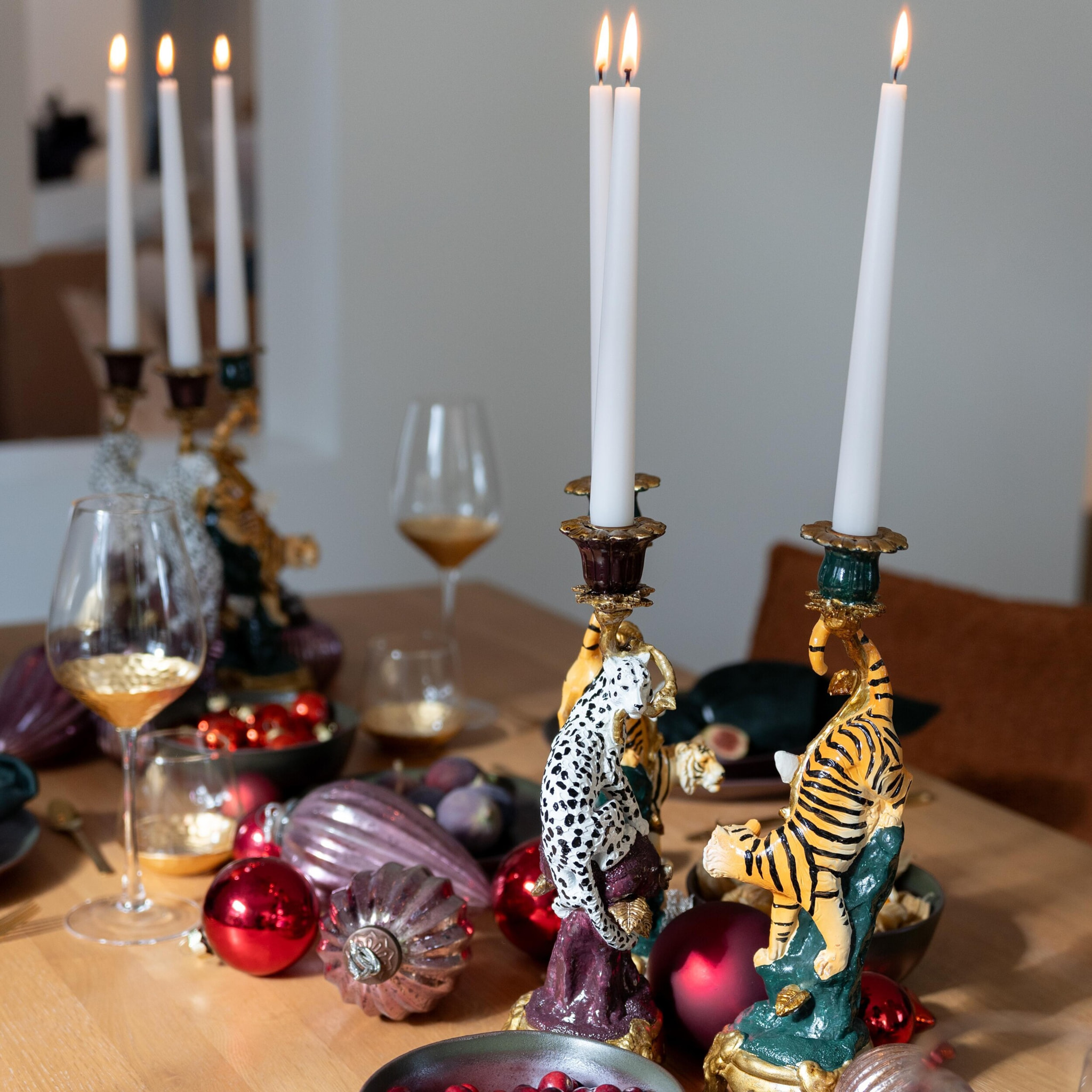 Bougeoir léopard 33cm Kare Design