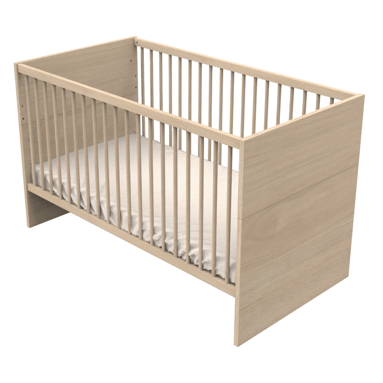 Lit évolutif 140x70 - Little Big Bed en bois décor chêne suave