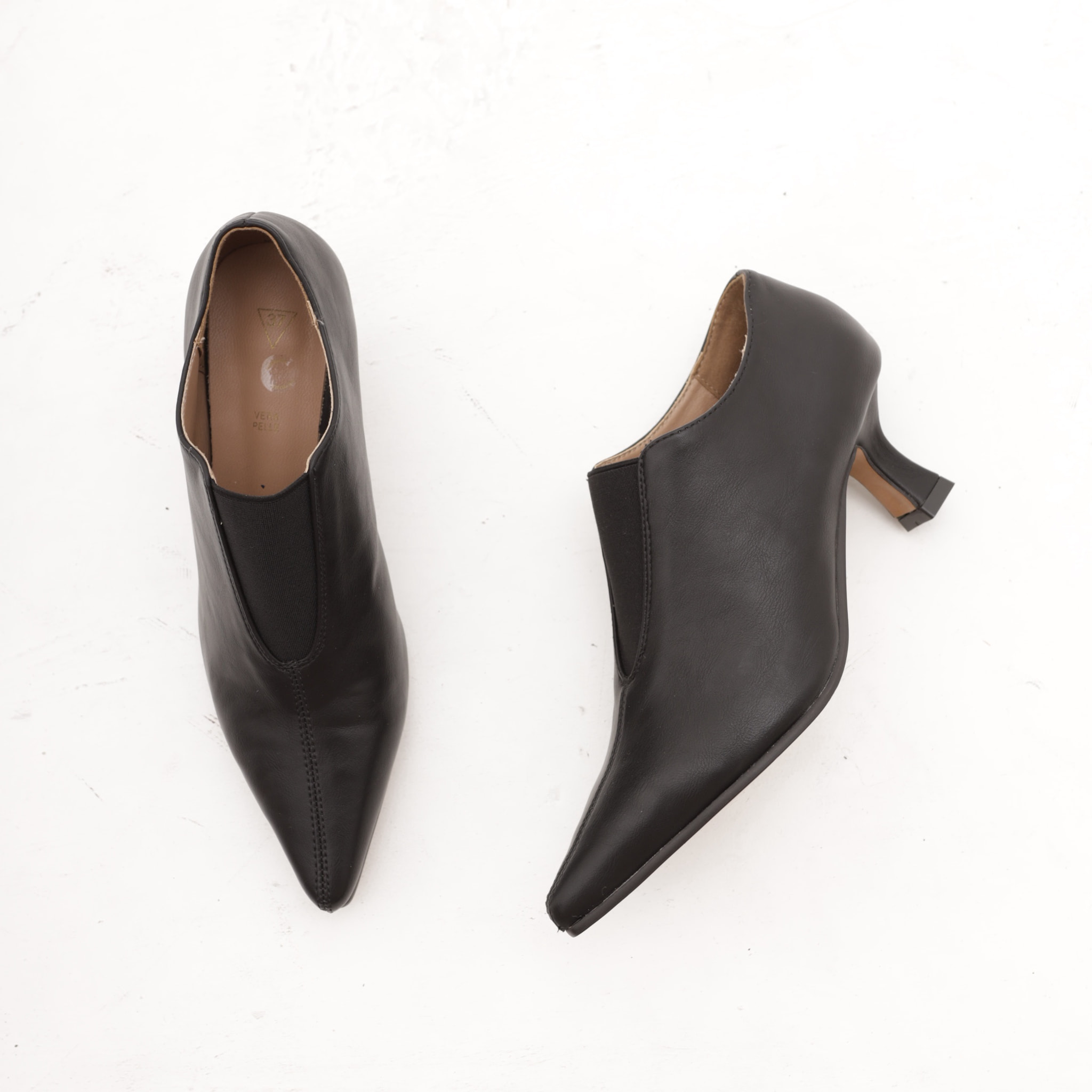 TRONCHETTO ELASTICO TACCO NERO