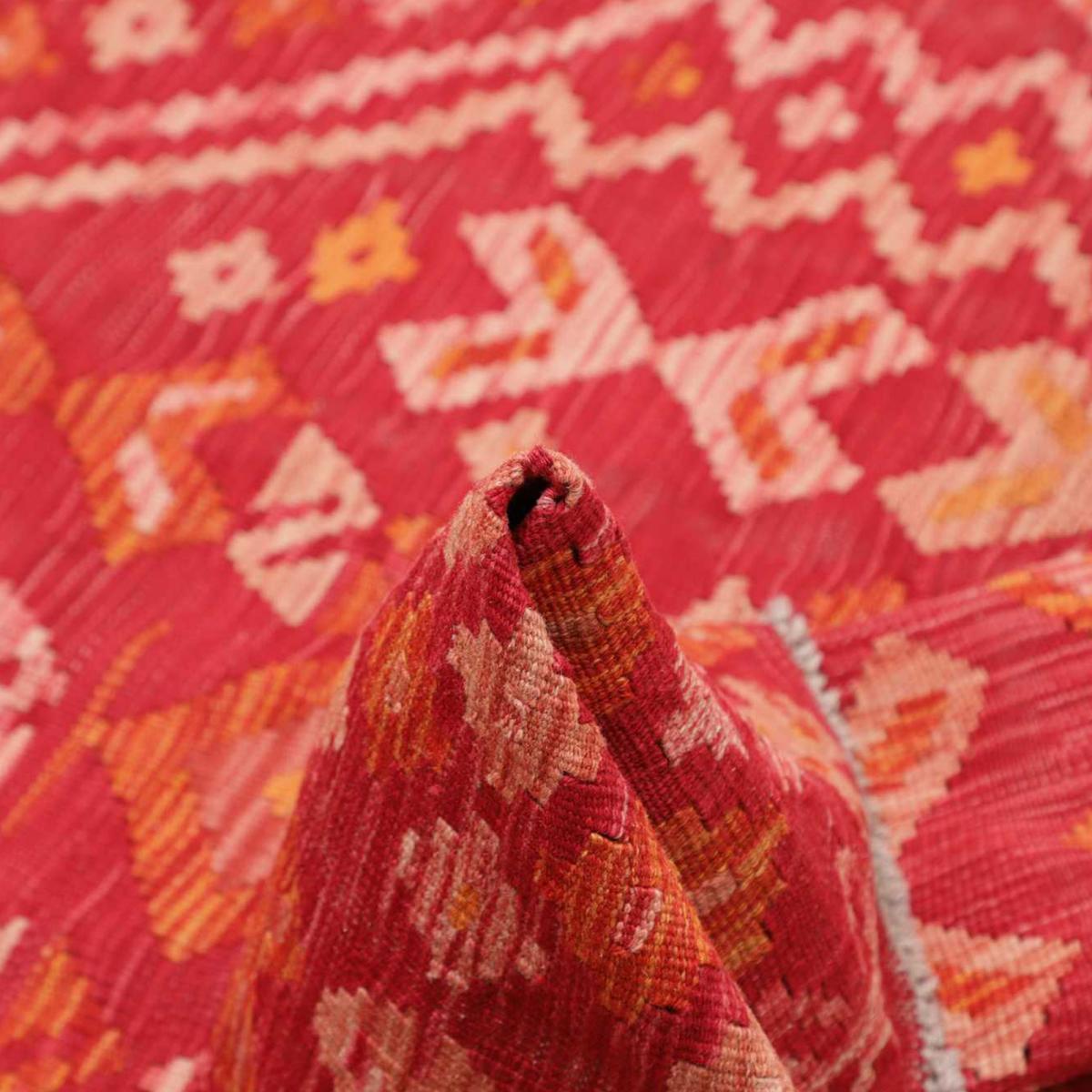 Tapis kilim ethnique, tissé plat artisanal en laine, ODEBO