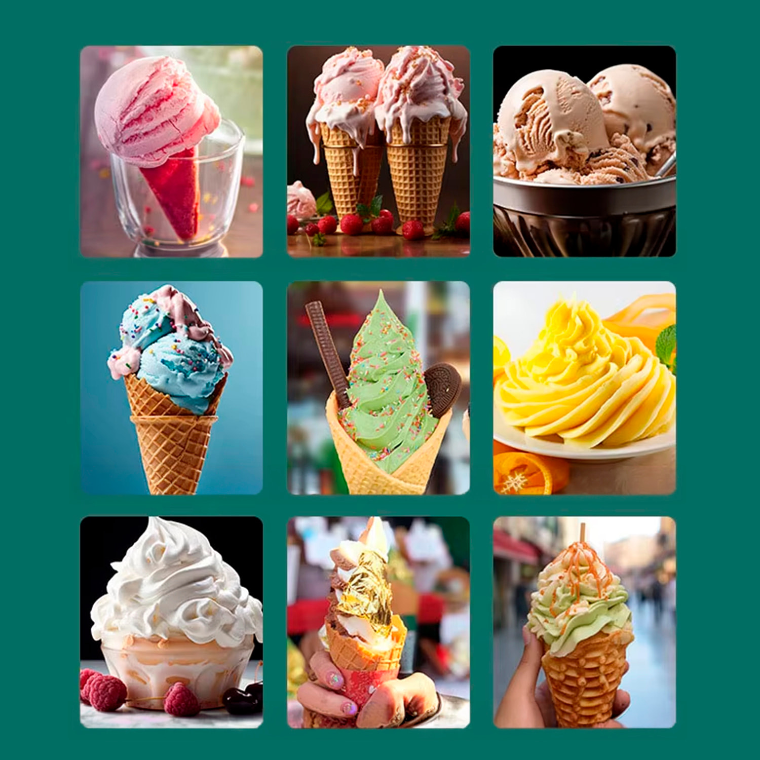 Máquina automática de helados de frutas de 20W, 220-240V, con capacidad para 8 conos.