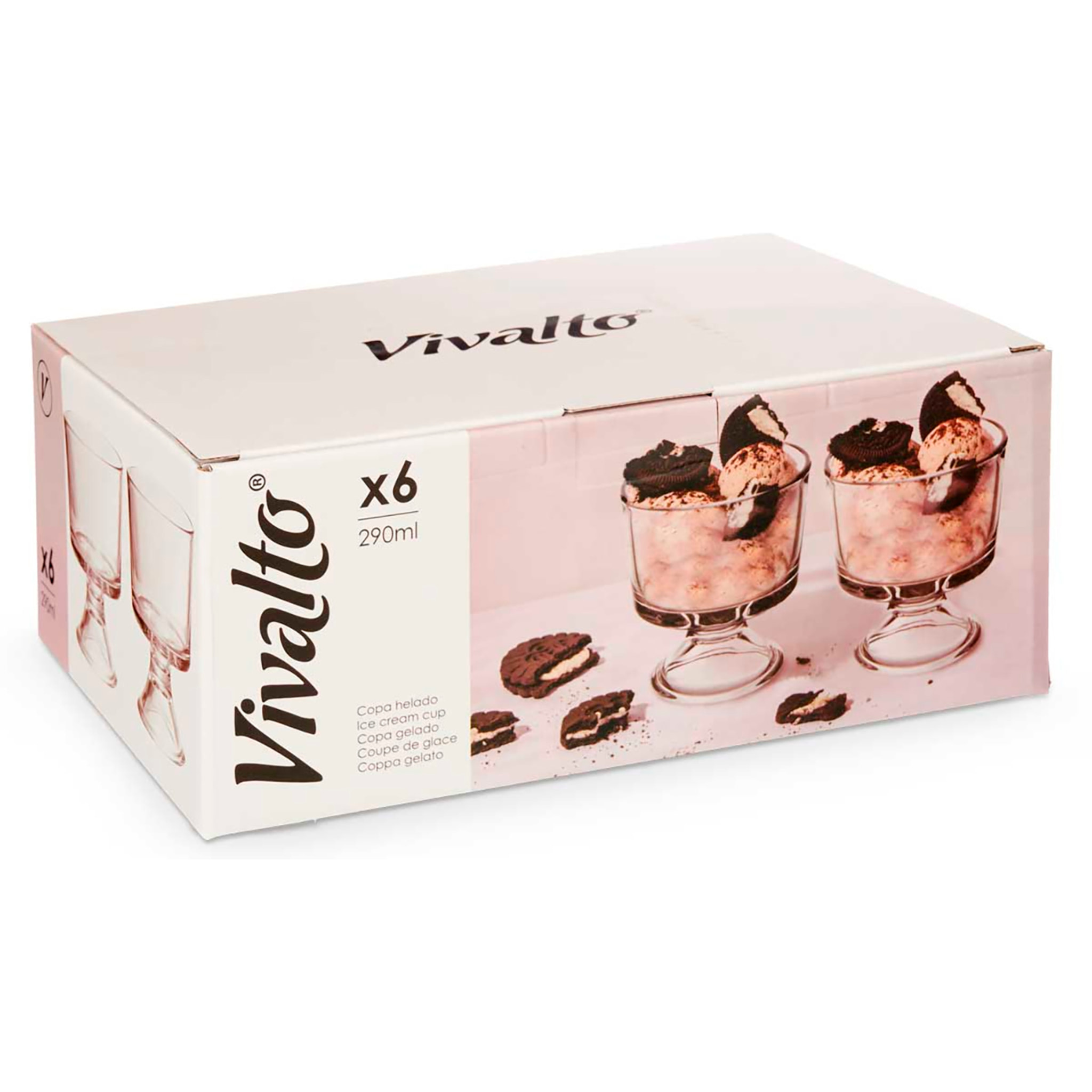 PACK 6 COPAS HELADO 290 ML