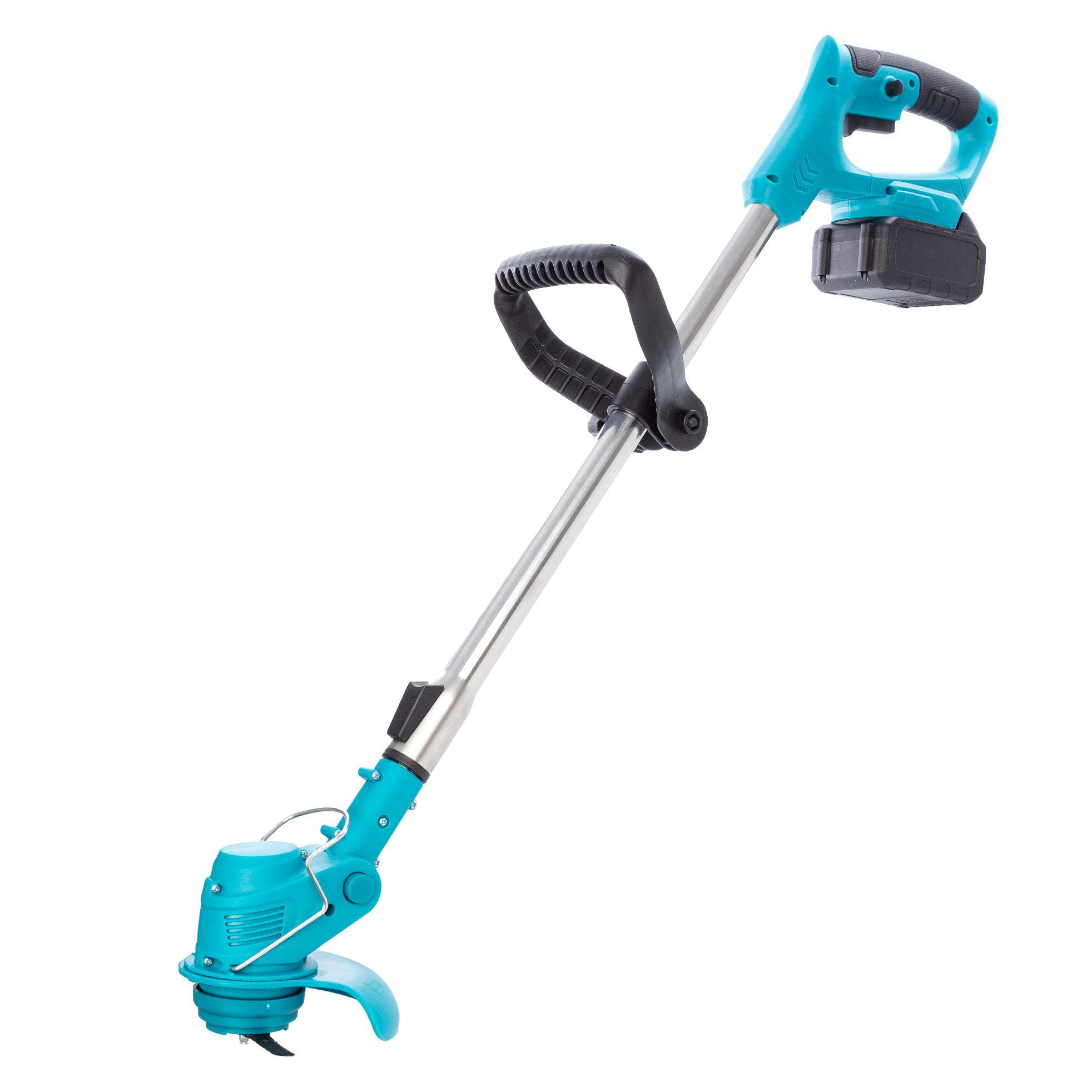 Cortadora de césped y maleza inalámbrica eléctrica portátil, recargable, con ruedas.