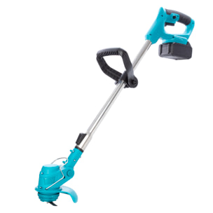 Cortadora de césped y maleza inalámbrica eléctrica portátil, recargable, con ruedas.