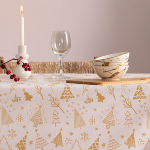 Mantel Antimanchas 100% Algodón Winter Blanco