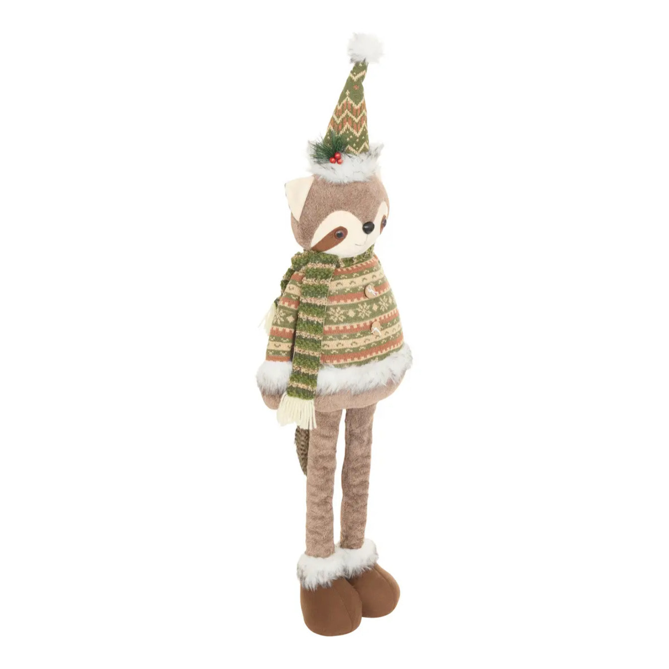 Raton laveur de Noël télescopique H. 65/105 cm