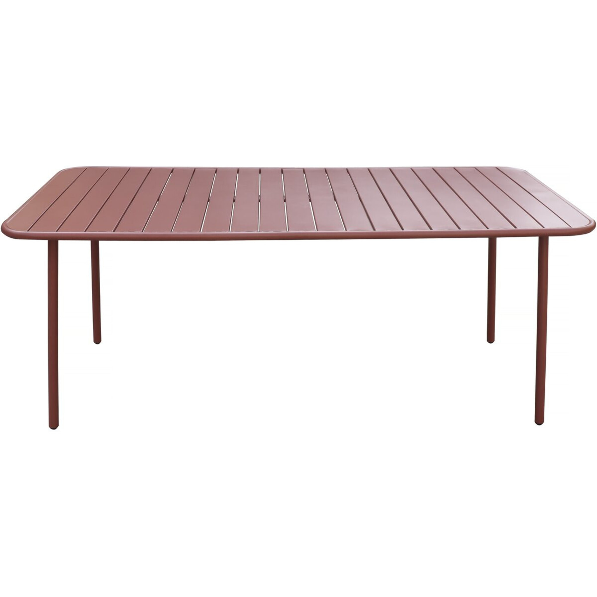 Table jardin en métal "Bilbao" - 180 x 90 x 71 cm - Terracotta