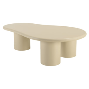 UGO - Table basse forme organique couleur beige effet béton