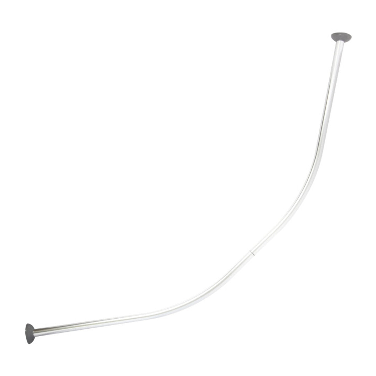 Barre tringle pour rideau de douche Incurvée à fixer en Alu Chromé 80x80cm MSV