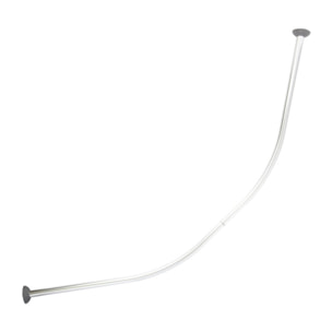 Barre tringle pour rideau de douche Incurvée à fixer en Alu Chromé 80x80cm MSV