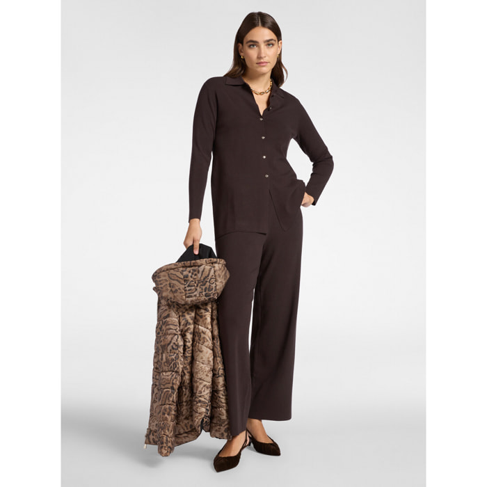 Elena Mirò - Pantaloni in tricot - Marrone