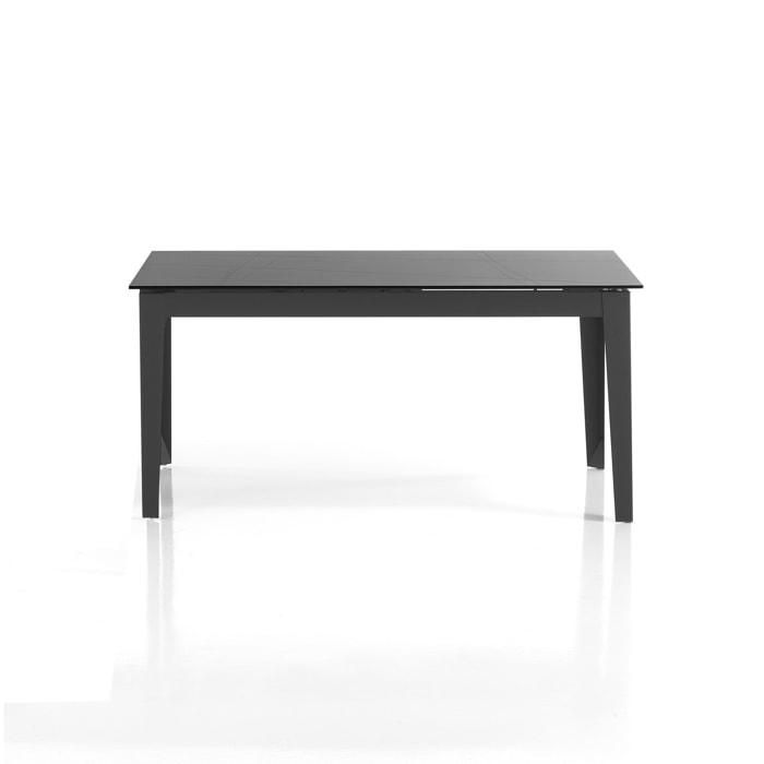 Tomasucci Table extensible en marbre noir de qualité supérieure