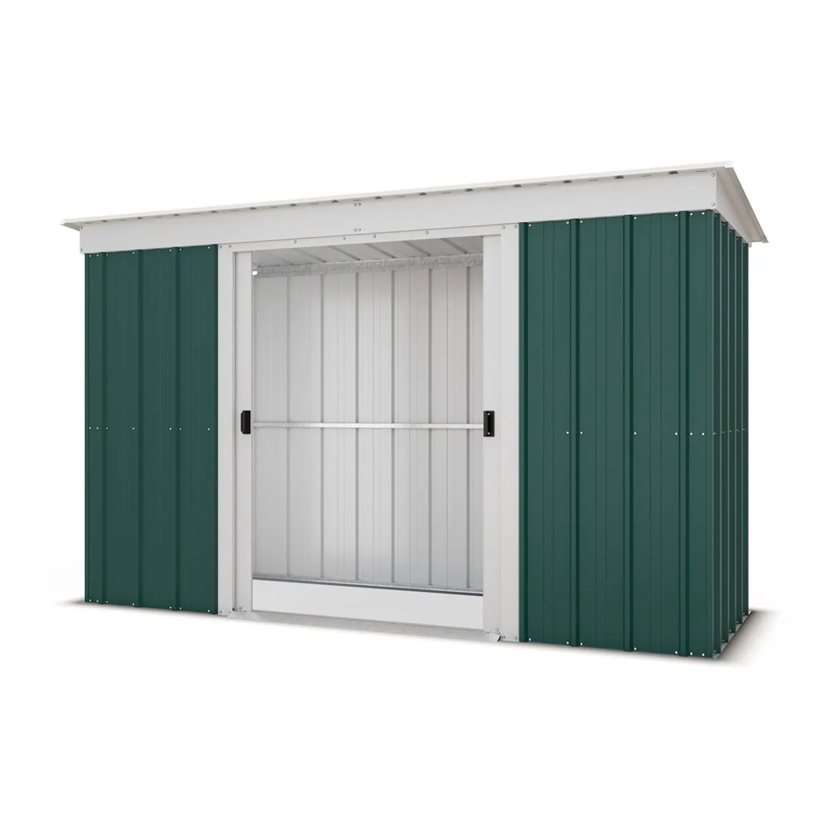 Abri de jardin métal vert Yardmaster 3.55 m² + kit d'ancrage