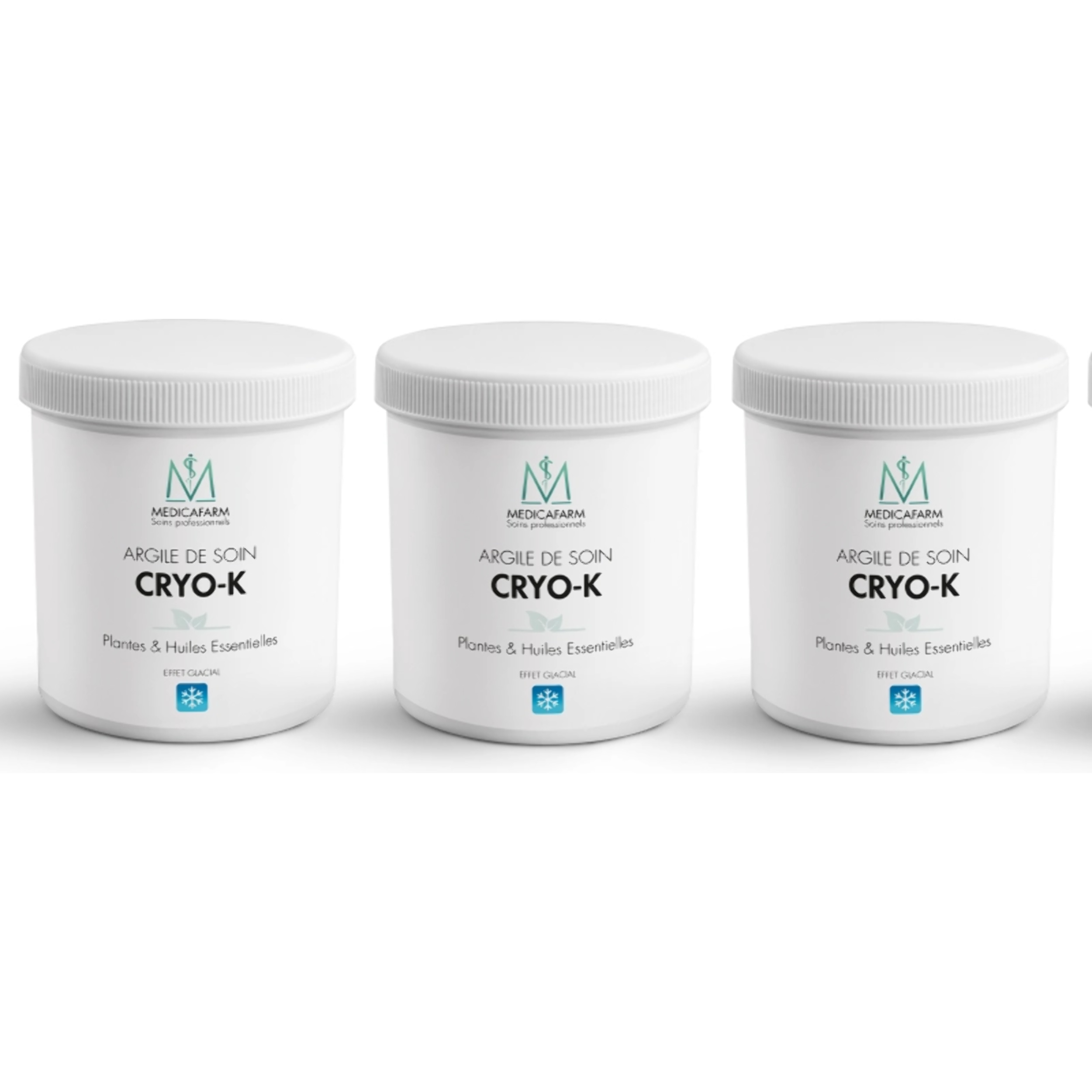 3 x ARGILE DE SOIN CRYO-K - 500g