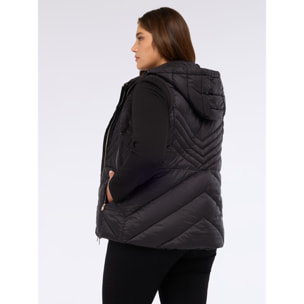Fiorella Rubino - Chaleco acolchado con capucha y relleno Sorona® Aura - Negro
