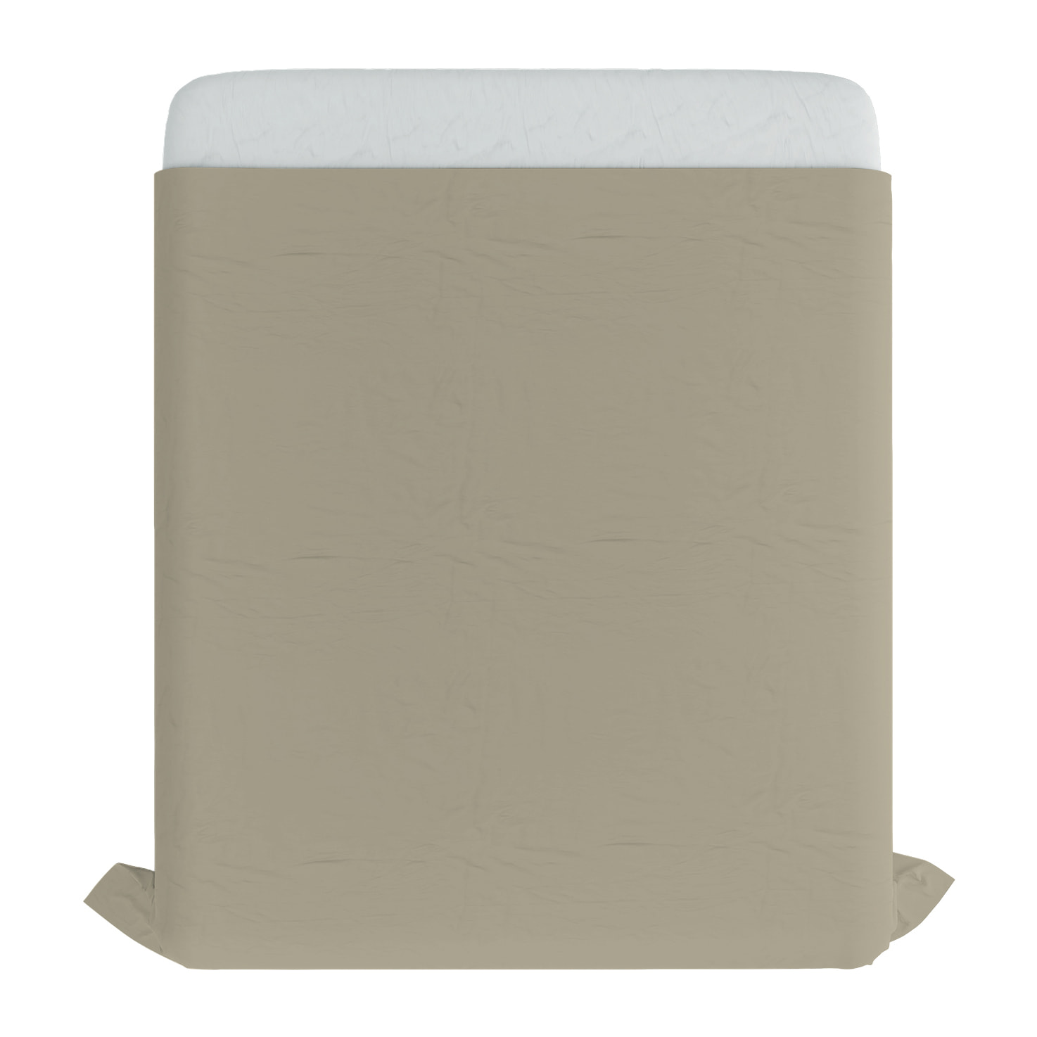 LENZUOLO SOPRA MAX COLOR, 100% Cotone, Tinta Unita, Made in Italy - TORTORA