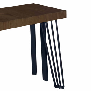 Console extensible Tomasucci EDNA, en MDF finition noyer, 45 × 90 × 76 cm