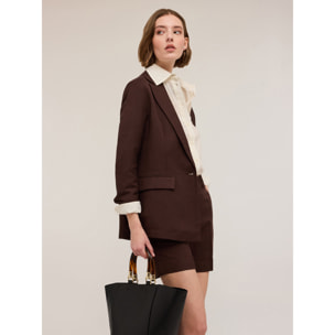 Motivi - Blazer monopetto con martingala - Marrone
