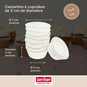 Lot de 100 moules à muffins en papier 5 cm Zenker Smart Pastry